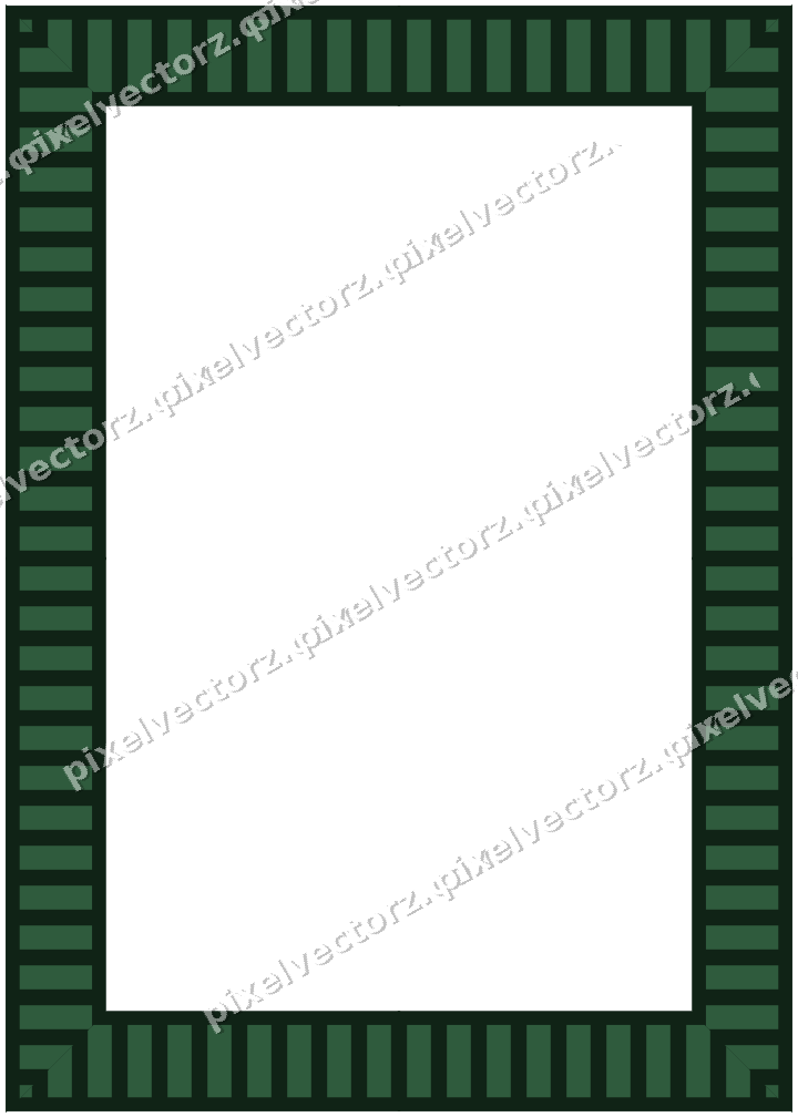 Decorative picture frame border in dark green and amber with dentil
