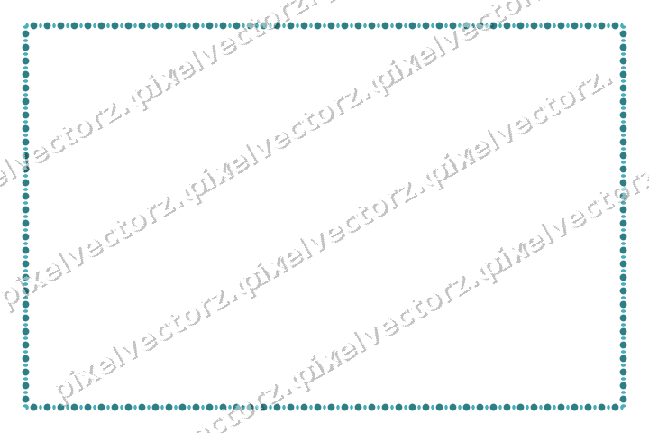 Decorative picture frame border in dark teal with bead and reel