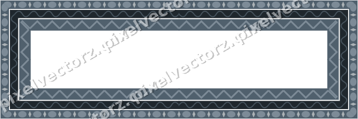 Decorative picture frame border in blue and orange with egg and dart