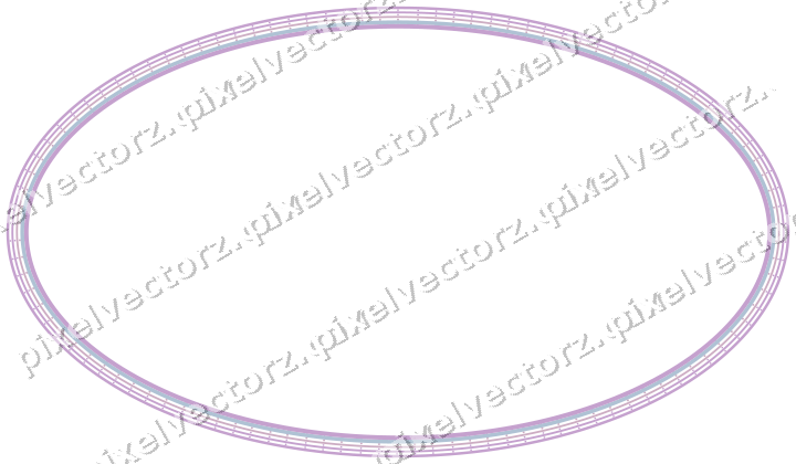 Decorative line art frame in purple and blue with oval and dotted line