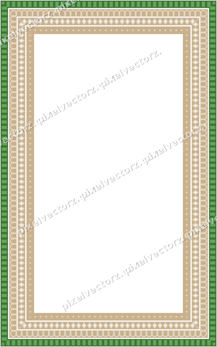 Decorative picture frame border in lime and yellow with dentil