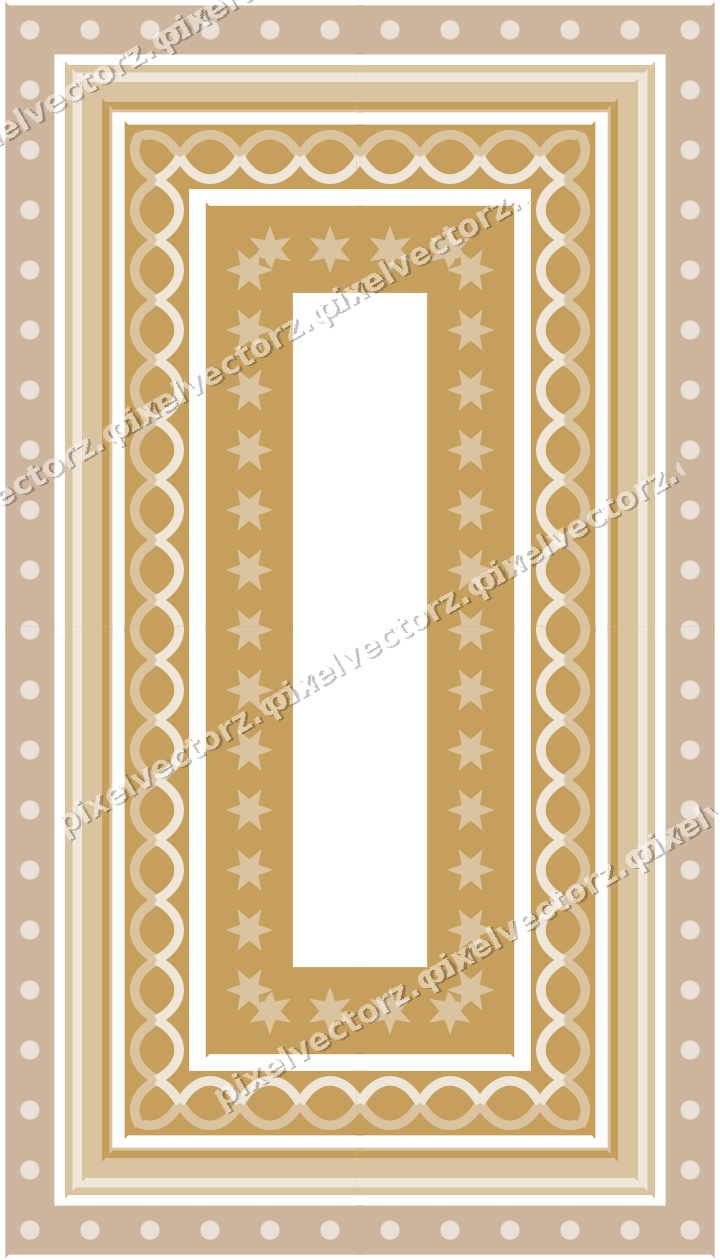 Decorative picture frame border in amber and pale orange with dot row