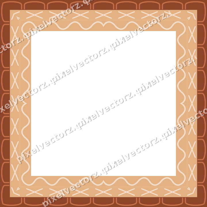 Decorative picture frame border in dark teal with cross band