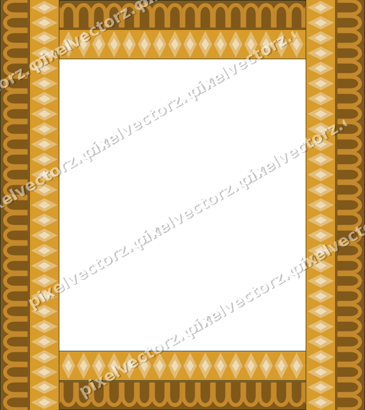 Decorative picture frame border in amber with diamond band