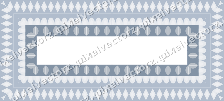 Decorative picture frame border in dark blue and white with scale band