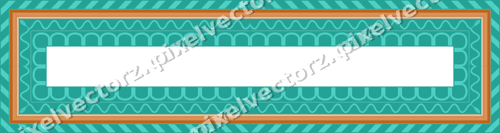 Decorative picture frame border in orange and teal with diagonal band
