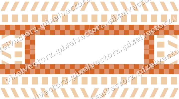 Decorative picture frame border in dark blue and orange with dentil