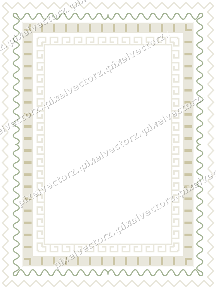 Decorative picture frame border in dark magenta and lime with zigzag