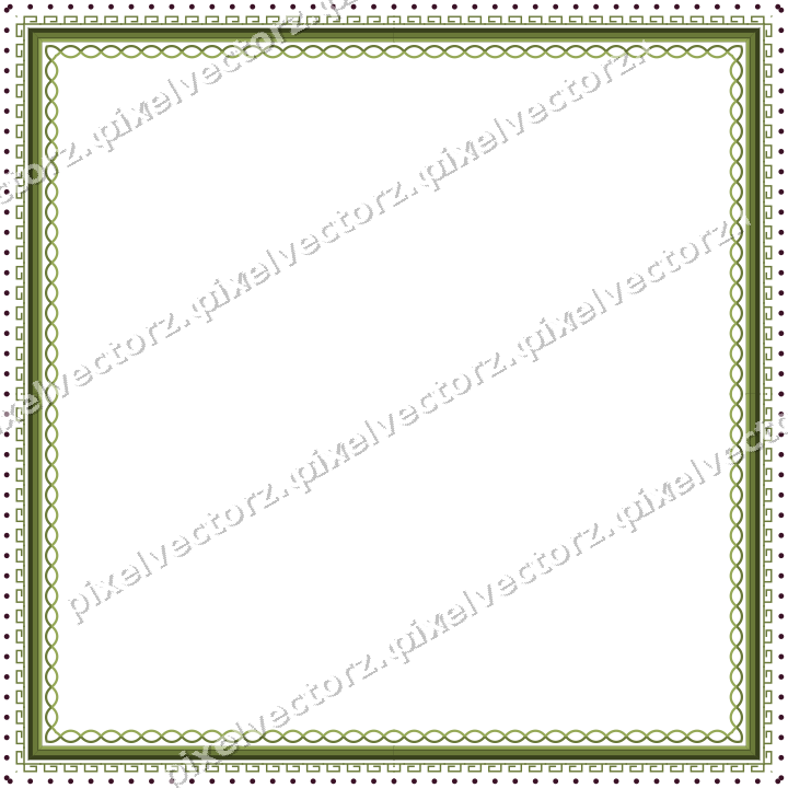Decorative picture frame border in lime and pink with greek key