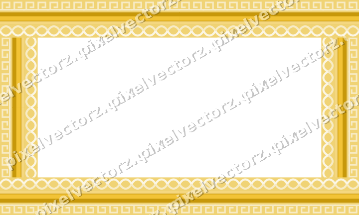 Decorative picture frame border in dark blue and amber with greek key