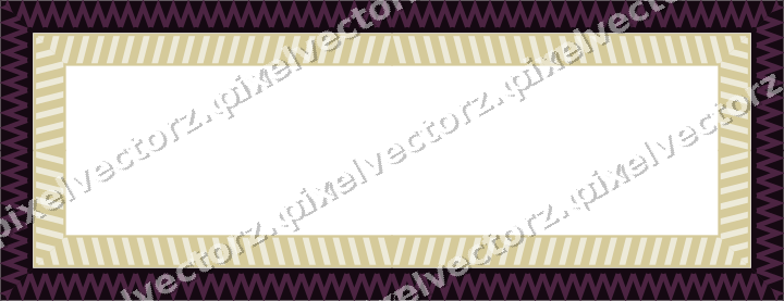 Decorative picture frame border in dark magenta and lime with zigzag