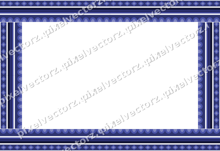Decorative picture frame border in dark blue with diamond band