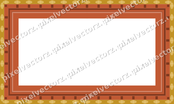 Decorative picture frame border in orange and amber with leaf moulding