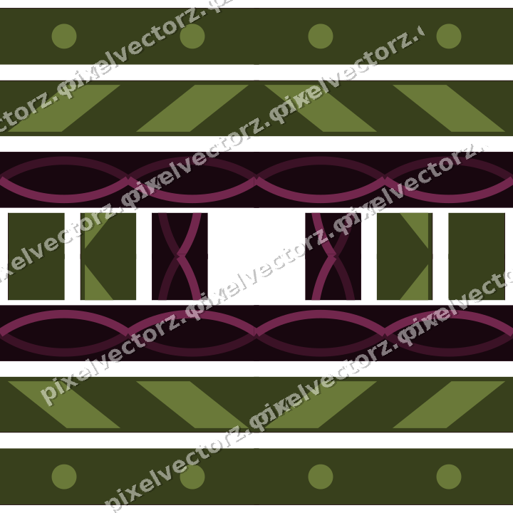 Decorative picture frame border in lime and pink with diagonal band
