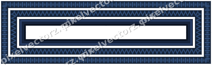 Decorative picture frame border in dark blue and amber with zigzag
