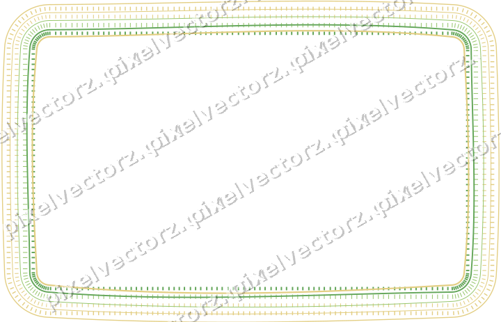 Decorative line art frame in lime and yellow with label plaque