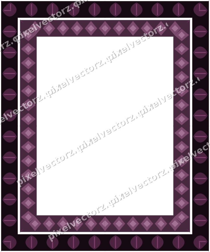Decorative picture frame border in dark magenta with diamond band