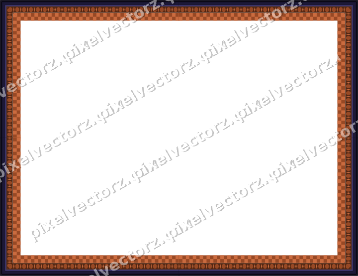 Decorative picture frame border in orange and blue with egg and dart
