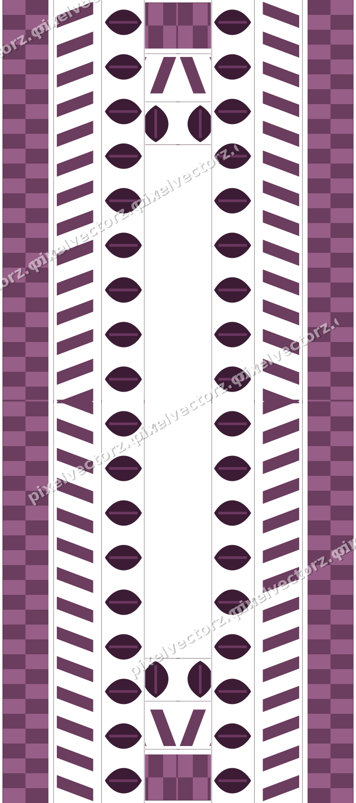 Decorative picture frame border in dark magenta with diagonal band