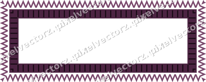 Decorative picture frame border in dark magenta and lime with zigzag