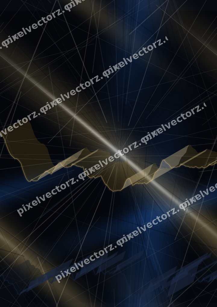 Nahtloser Neon Diagramm Hintergrund in Blau und Bernstein