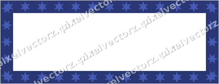 Decorative picture frame border in blue and cyan with star band