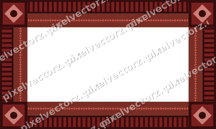 Decorative picture frame border in dark red with bead and reel