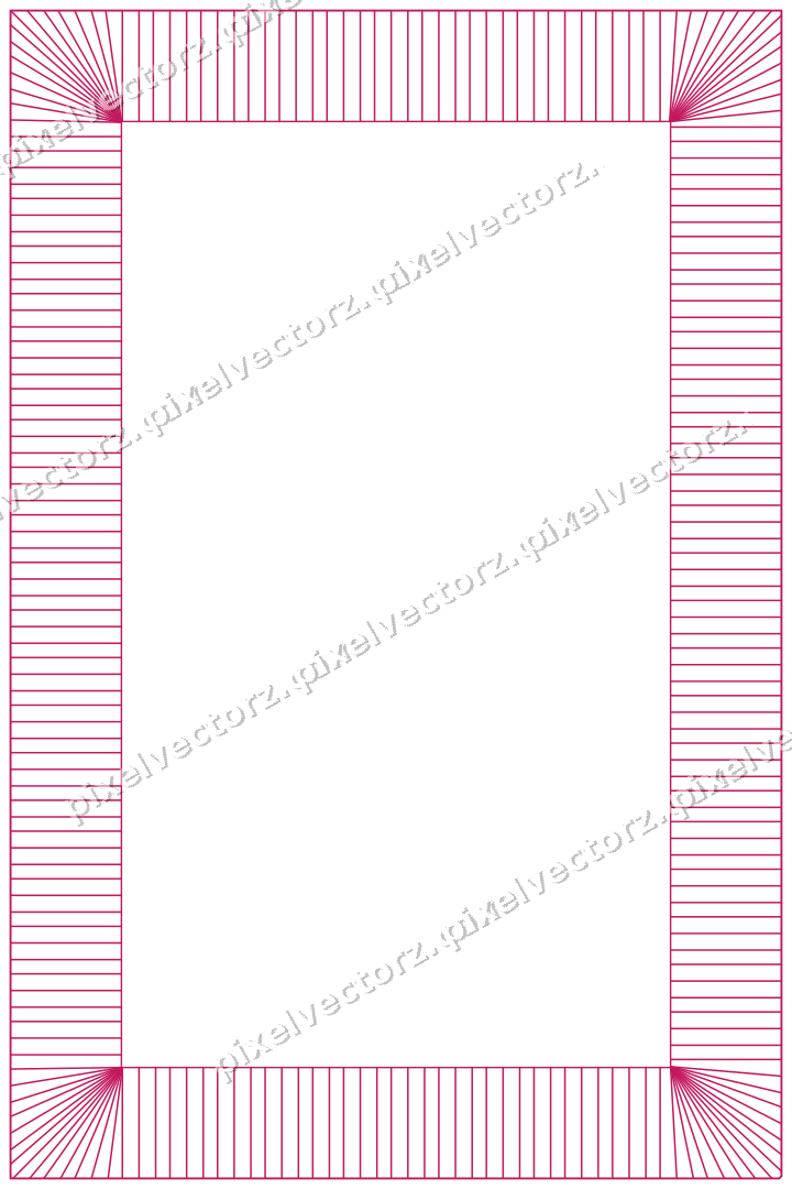 Decorative line art frame in lime and pink with label plaque