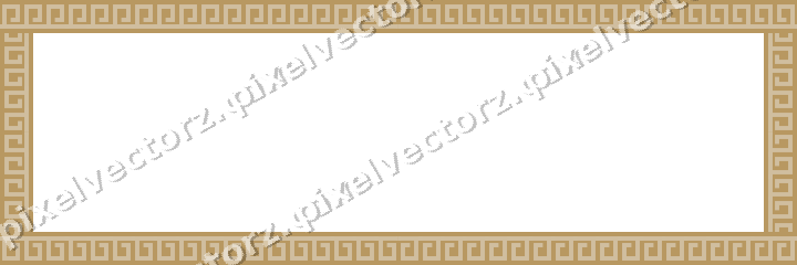Decorative picture frame border in orange and amber with greek key