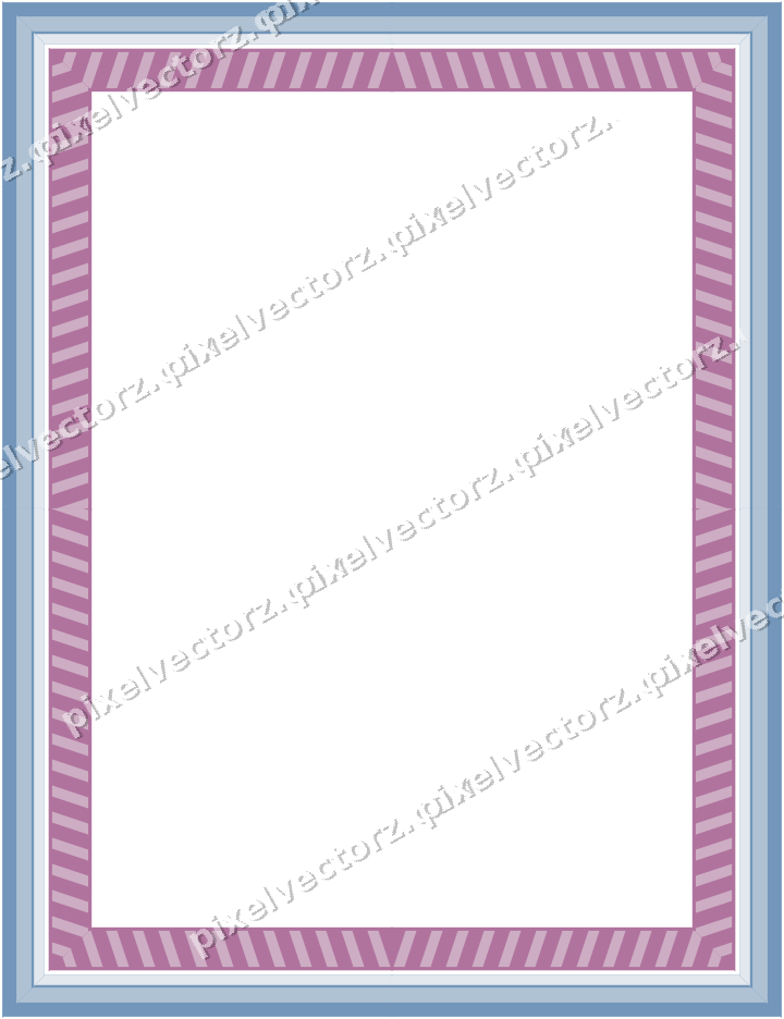 Decorative picture frame border in purple and blue with diagonal band