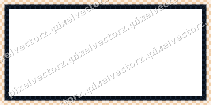 Decorative picture frame border in dark blue with arcade frieze