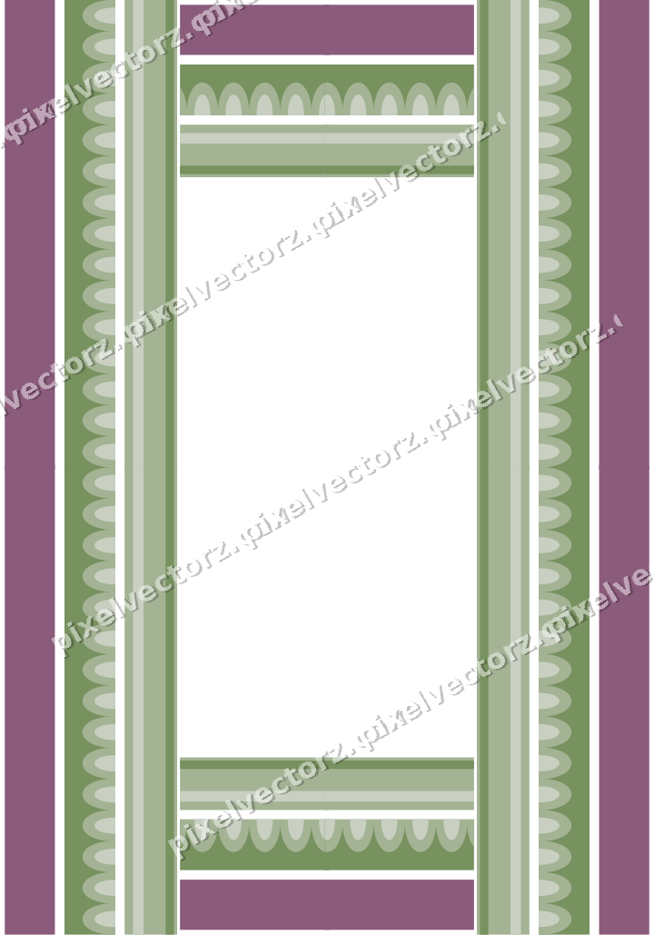 Decorative picture frame border in dark magenta with scale band