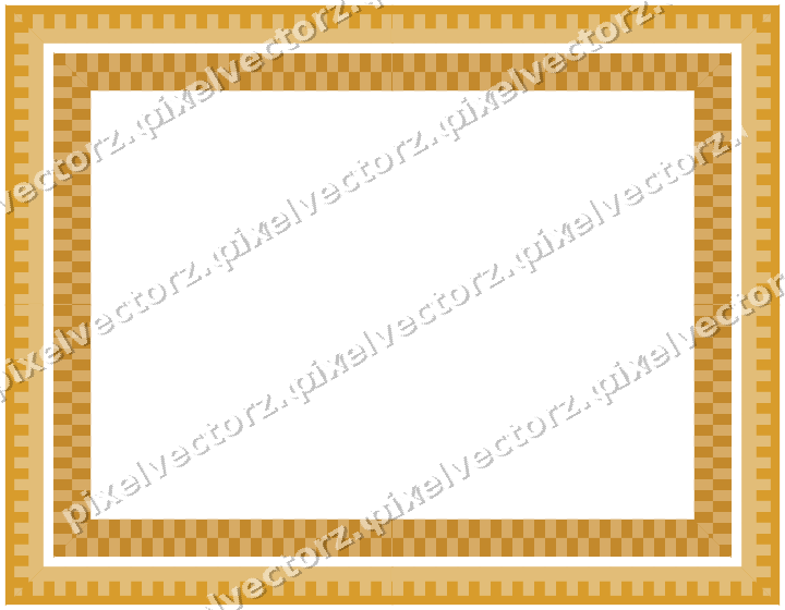 Decorative picture frame border in amber and dark teal with step band