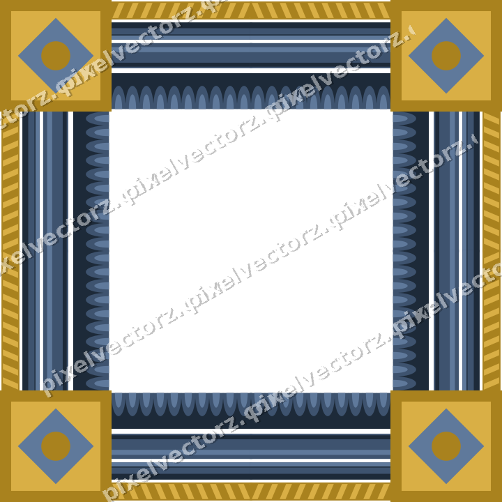 Decorative picture frame border in amber and green with diagonal band