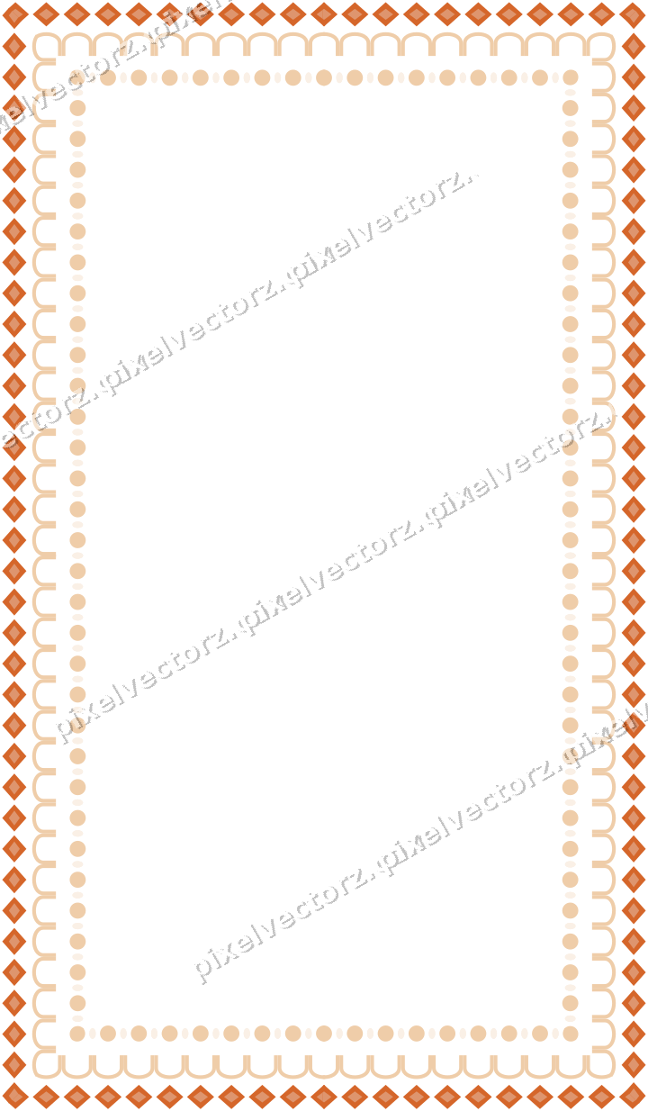 Decorative picture frame border in dark blue with arcade frieze