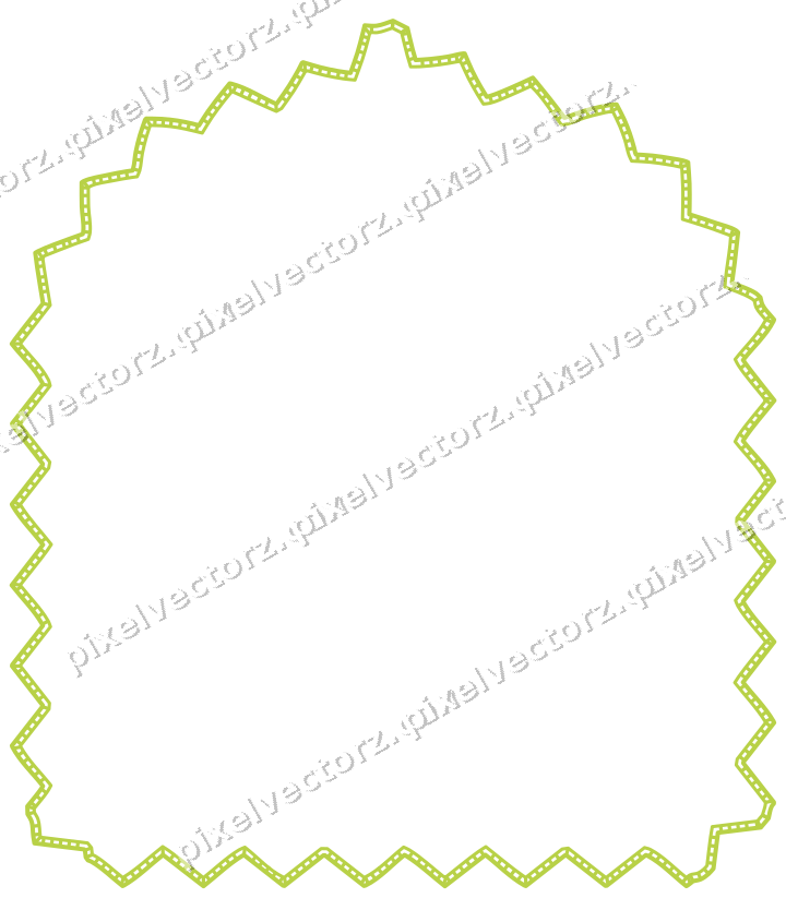 Decorative line art frame in dark magenta and lime with label plaque