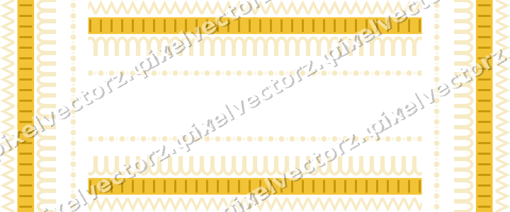 Decorative picture frame border in dark blue and amber with zigzag