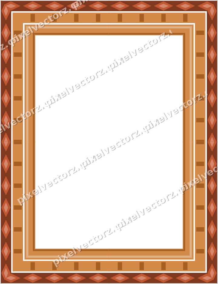 Decorative picture frame border in orange and amber with diamond band