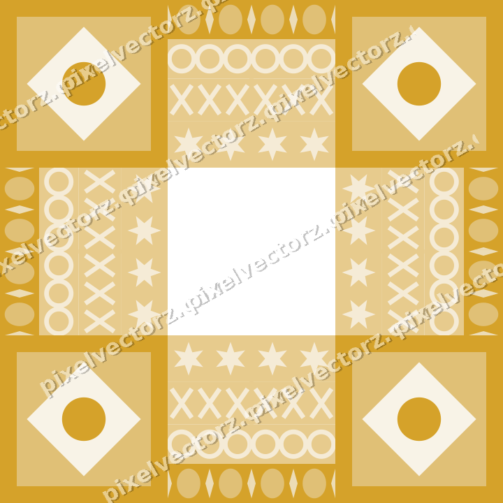 Decorative picture frame border in dark blue and amber with ring chain