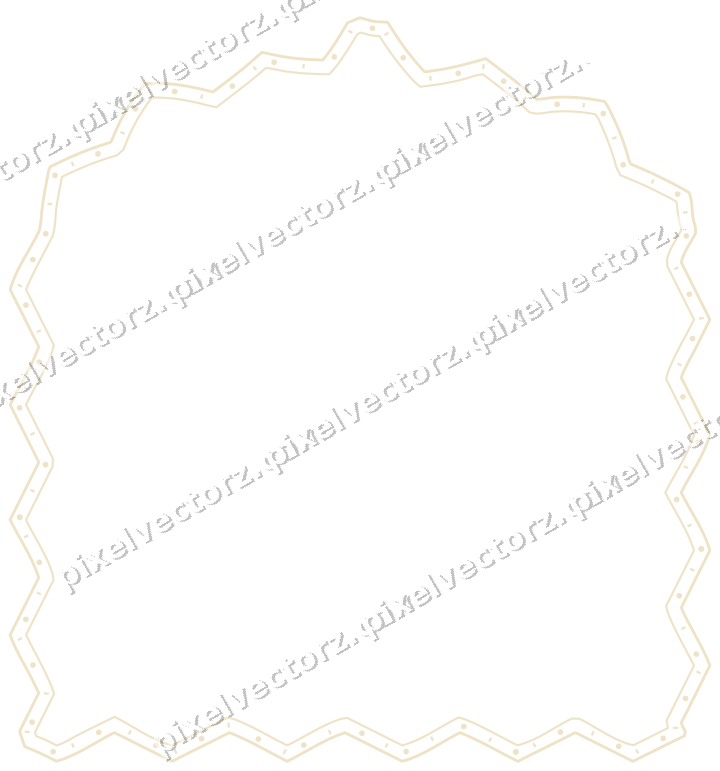Decorative line art frame in dark pink and amber with label plaque