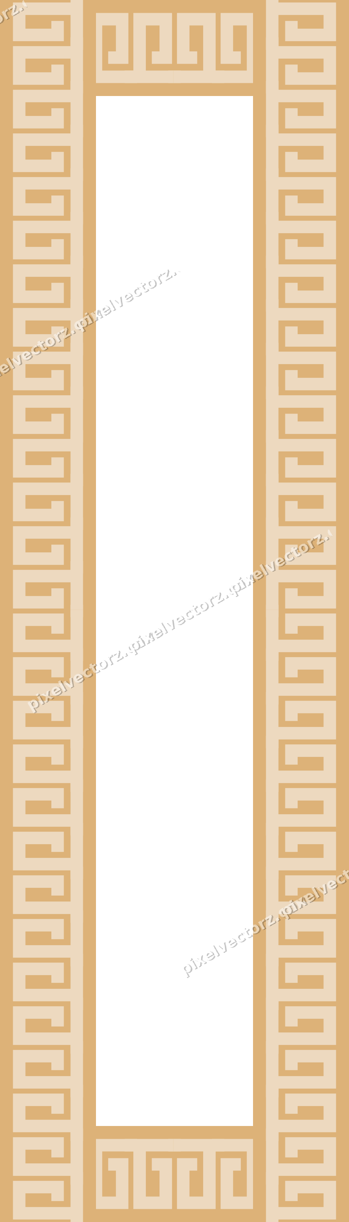 Decorative picture frame border in dark green with greek key