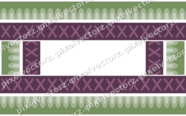 Decorative picture frame border in dark magenta with scale band