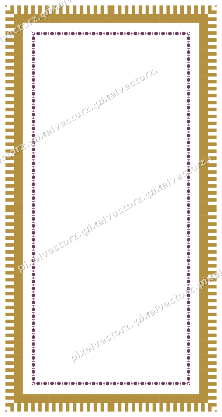 Decorative picture frame border in dark magenta with step band