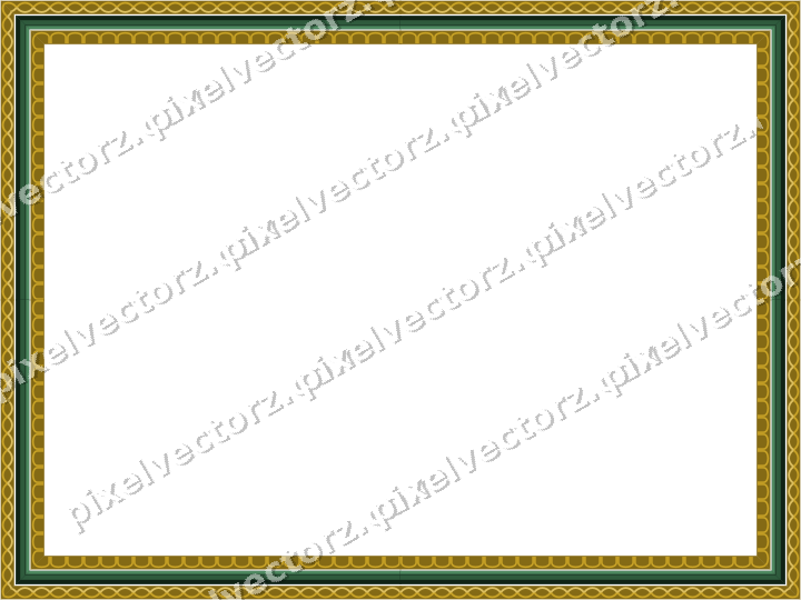 Decorative picture frame border in dark green and amber with guilloche