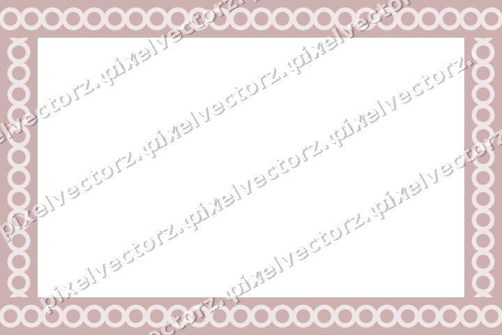 Decorative picture frame border in pale pink with ring chain