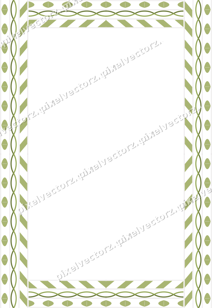 Decorative picture frame border in lime and pink with leaf moulding