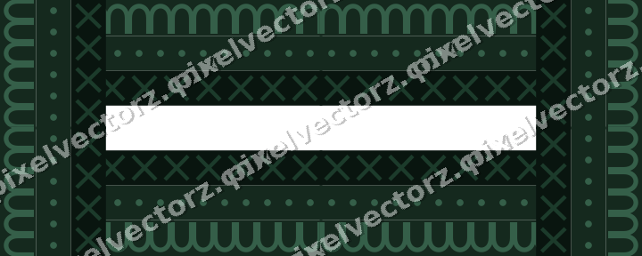Decorative picture frame border in dark green and orange with dot row