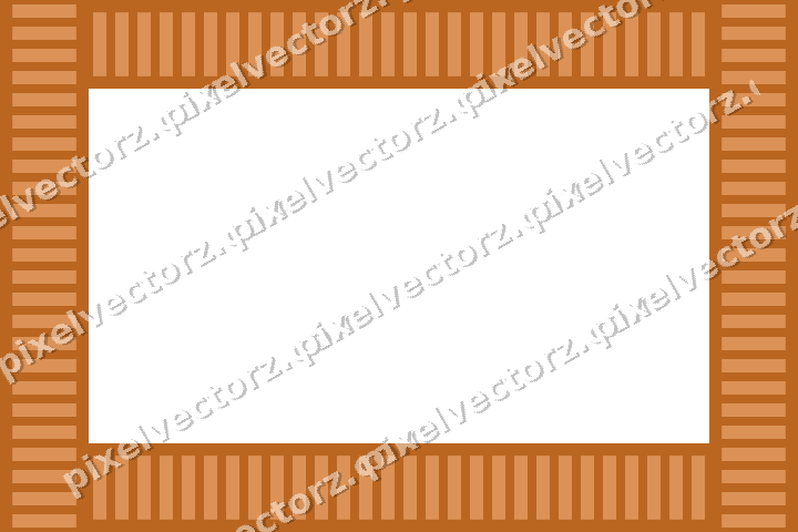 Decorative picture frame border in orange and teal with dentil