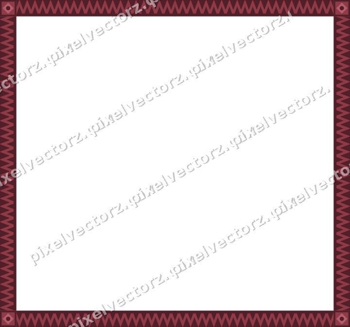 Decorative picture frame border in dark pink and amber with zigzag