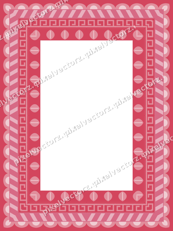 Decorative picture frame border in pale pink with diagonal band